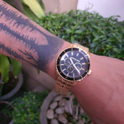  Shop Authentic Michael Kors Cunningham Multifunction Black Dial Gold Steel Strap Watch For Men - MK7154 - Luxxuri