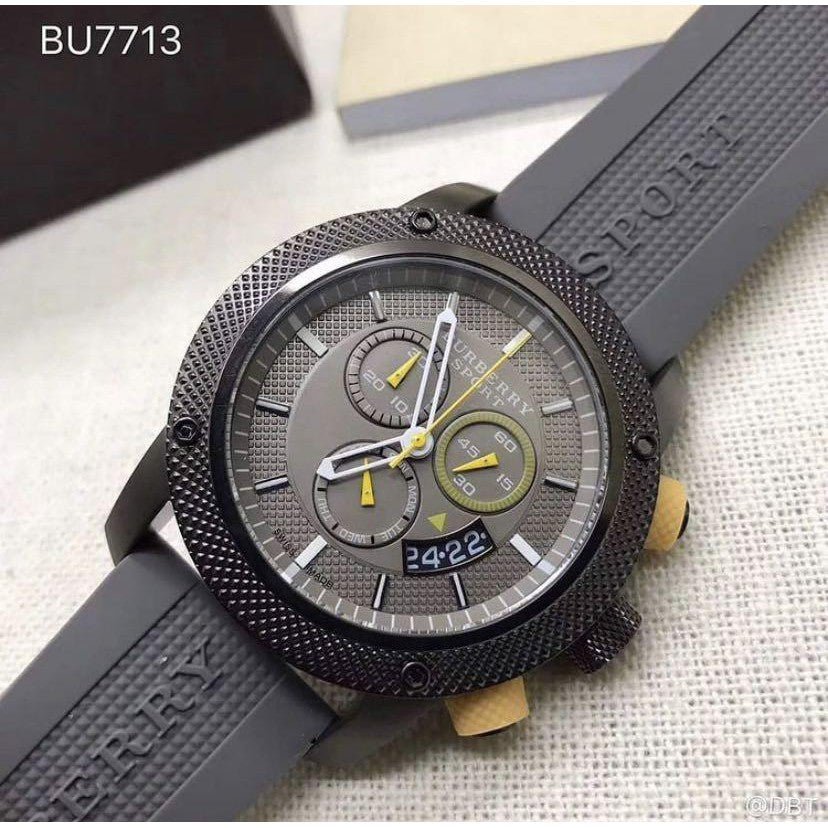  Shop Authentic Burberry Sport Endurance Chronograph Grey Dial Grey Rubber Strap Watch for Men - BU7713 - Luxxuri