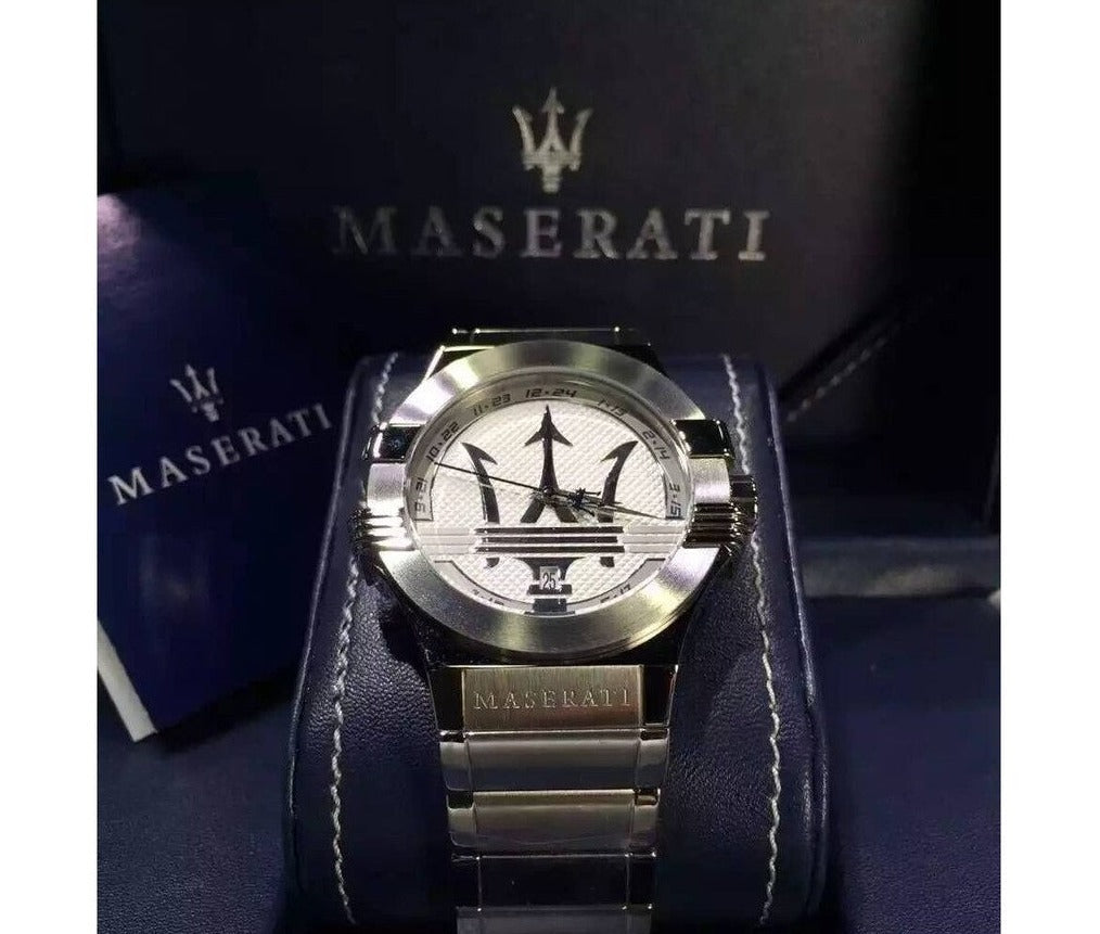  Shop Authentic Maserati Potenza Silver Dial Silver Steel Strap Watch For Men - R8853108002 - Luxxuri