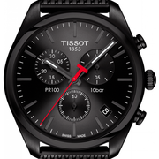  Shop Authentic Tissot T Classic PR 100 Chronograph Black Dial Black Mesh Bracelet Watch For Men - T101.417.33.051.00 - Luxxuri
