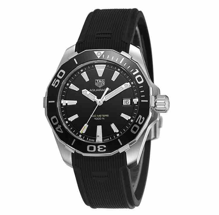  Shop Authentic Tag Heuer Aquaracer Black Dial Black Rubber Strap Watch for Men - WAY111A.FT6151 - Luxxuri