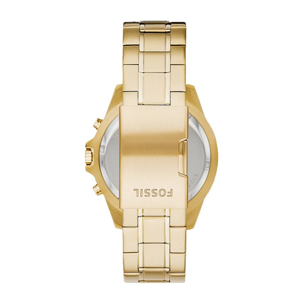  Shop Authentic Fossil Garrett Chronograph Gold Dial Gold Steel Strap Watch for Men - FS5772 - Luxxuri