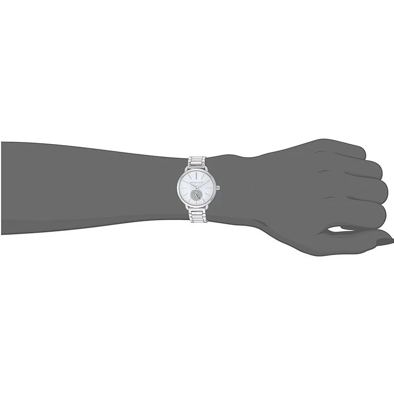  Shop Authentic Michael Kors Portia Quartz Silver Dial Silver Steel Strap Watch For Women - MK3837 - Luxxuri