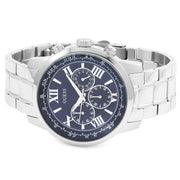  Shop Authentic Guess Horizon Chronograph Quartz Blue Dial Silver Steel Strap Watch for Men - W0379G3 - Luxxuri