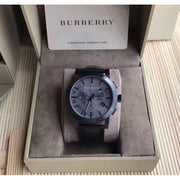  Shop Authentic Burberry The City Black Dial Black Leather Strap Watch for Men - BU9364 - Luxxuri