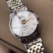  Shop Authentic Tissot Tradition Powermatic 80 Open Heart Silver Dial Two Tone Steel Strap Watch For Men - T063.907.22.038.00 - Luxxuri