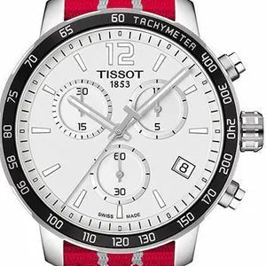  Shop Authentic Tissot Quickster Chronograph NBA Houston Rockets Special Edition White Dial Two Tone NATO Strap Watch for Men - T095.417.17.037.12 - Luxxuri
