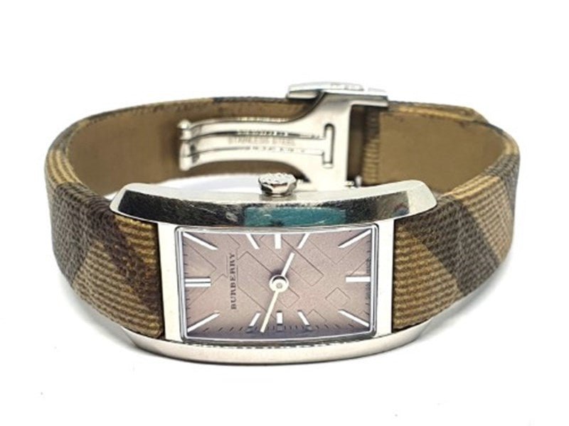  Shop Authentic Burberry The Pioneer Grey Dial Leather Strap Watch for Women - BU9504 - Luxxuri