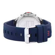  Shop Authentic Tommy Hilfiger Justin Chronograph Blue Dial Blue Rubber Strap Watch for Men - 1792057 - Luxxuri