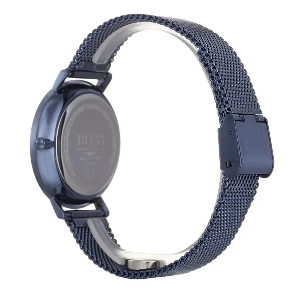  Shop Authentic Hugo Boss Infinity Blue Dial Blue Mesh Bracelet Watch for Women - 1502518 - Luxxuri