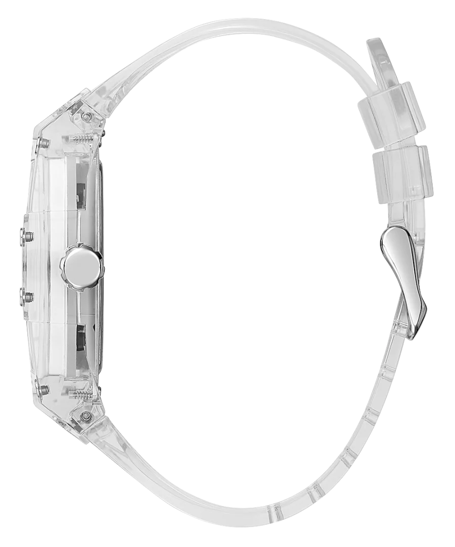  Shop Authentic Guess Phoenix J Balvin White Dial Transparent Silicone Strap Watch For Men - V1051M1 - Luxxuri