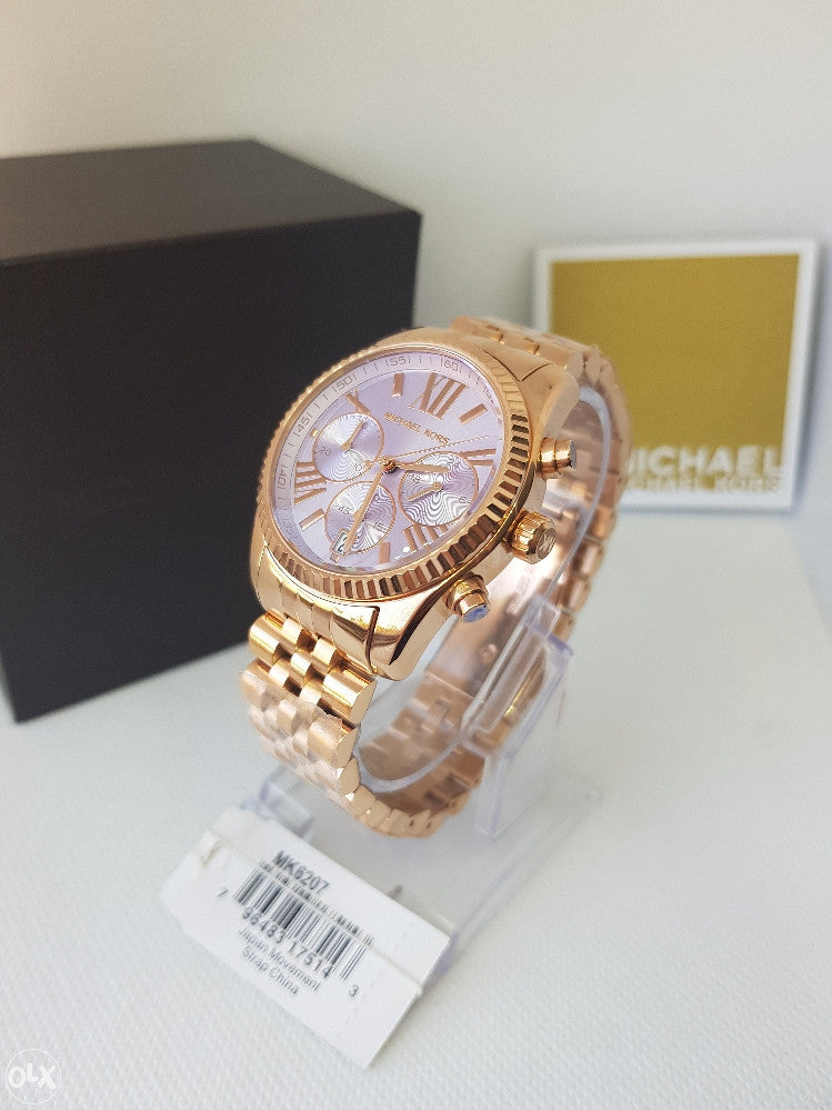 Shop Authentic Michael Kors Lexington Purple Dial Rose Gold Steel Strap Watch For Women - MK6207 - Luxxuri