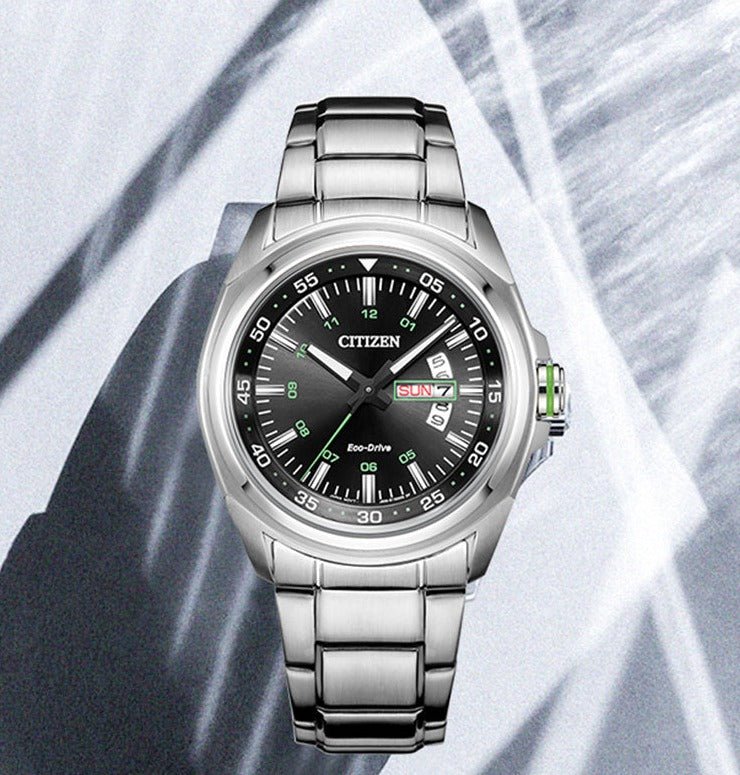  Shop Authentic Citizen Eco Drive Urban Black Dial Silver Stainless Steel Watch For Men - AW0020-59EB - Luxxuri