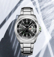  Shop Authentic Citizen Eco Drive Urban Black Dial Silver Stainless Steel Watch For Men - AW0020-59EB - Luxxuri