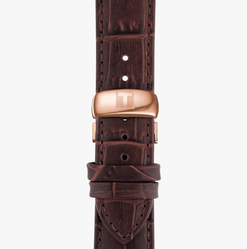  Shop Authentic Tissot Tradition Powermatic 80 Open Heart Silver Dial Brown Leather Strap Watch For Men - T063.907.36.038.00 - Luxxuri