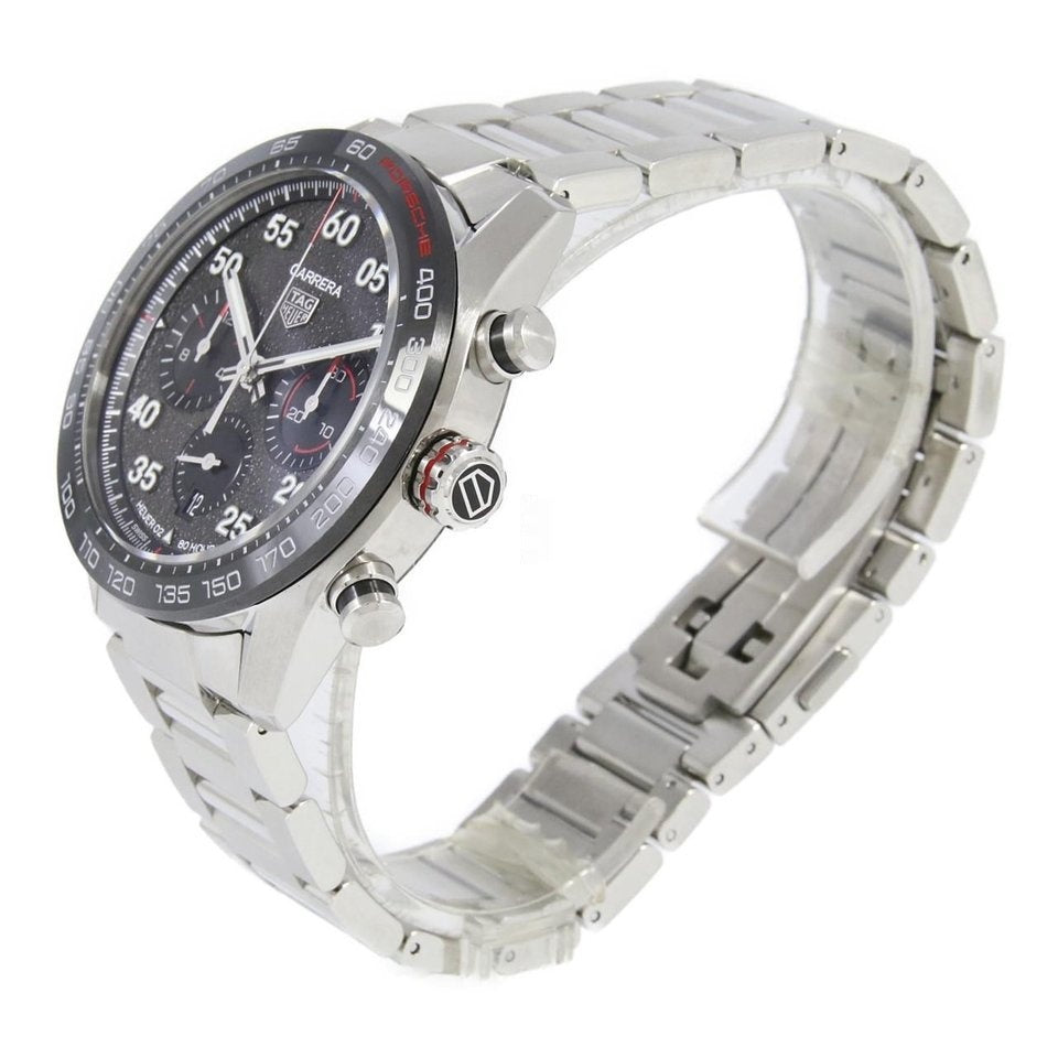  Shop Authentic Tag Heuer Carrera Porsche Chronograph Grey Dial Silver Steel Strap Watch for Men - CBN2A1F.BA0643 - Luxxuri