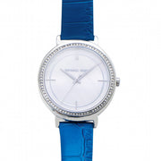  Shop Authentic Michael Kors Cinthia Mother of Pearl Dial Blue Leather Strap Watch for Women - MK2661 - Luxxuri