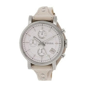  Shop Authentic Fossil Boyfriend White Dial Beige Leather Strap Watch for Women - ES3811 - Luxxuri