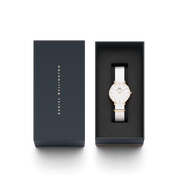  Shop Authentic Daniel Wellington Petite Dover Quartz White Dial White NATO Strap Watch For Women - DW001000313 - Luxxuri