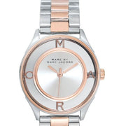  Shop Authentic Marc Jacobs Tether Transparent White Dial Two Tone Steel Strap Watch for Women - MBM3436 - Luxxuri