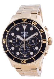  Shop Authentic Fossil FB-03 Chronograph Black Dial Gold Steel Strap Watch for Men - FS5727 - Luxxuri