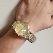  Shop Authentic Burberry The Classic Gold Dial Two Tone Steel Strap Watch for Men - BU10011 - Luxxuri