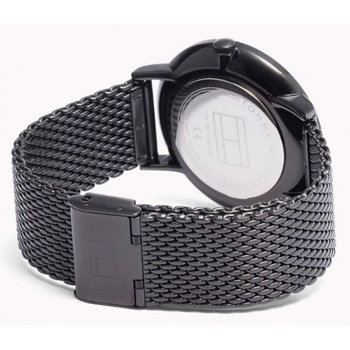  Shop Authentic Tommy Hilfiger Brooklyn Black Dial Black Mesh Bracelet Watch for Men - 1791507 - Luxxuri