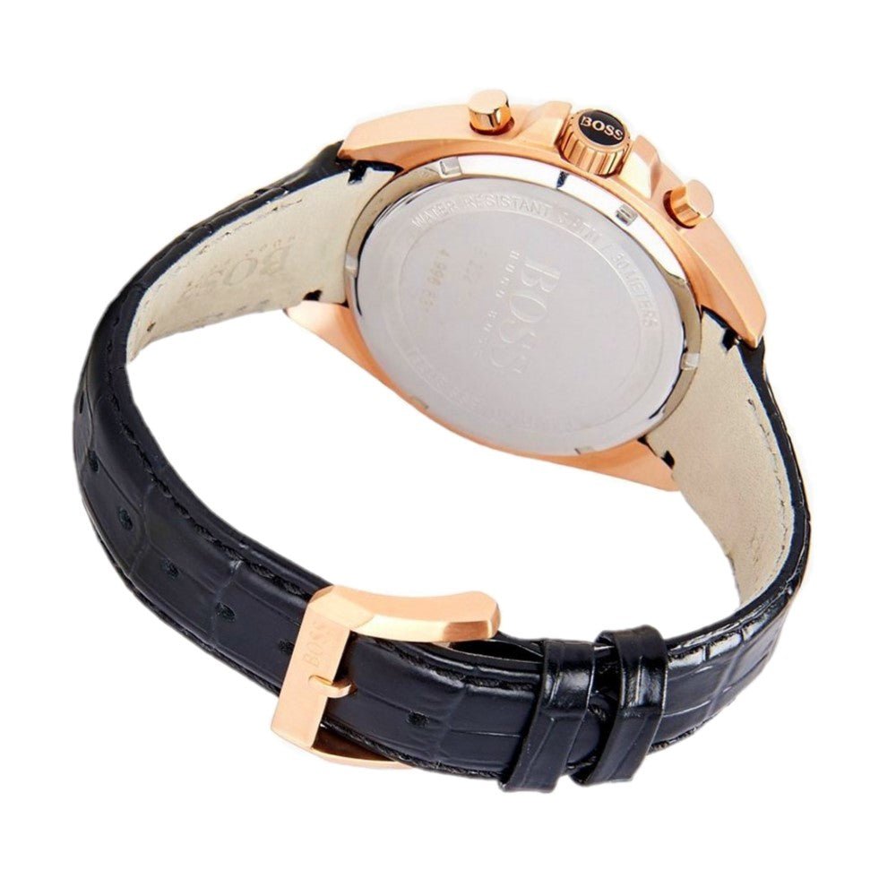  Shop Authentic Hugo Boss Driver Black Dial Black Leather Strap Watch for Men - 1513092 - Luxxuri