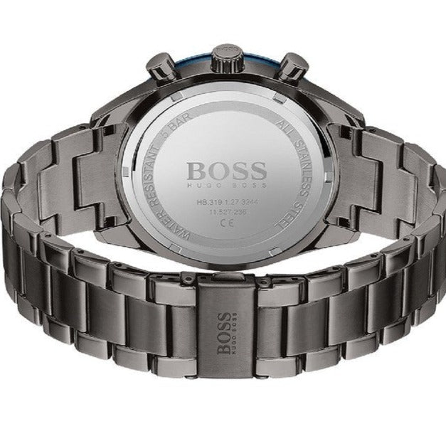  Shop Authentic Hugo Boss Santiago Blue Dial Grey Steel Strap Watch for Men - 1513863 - Luxxuri