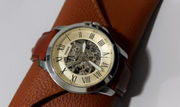  Shop Authentic Fossil Grant Chronograph Cream Dial Brown Leather Strap Watch for Men - ME3122 - Luxxuri