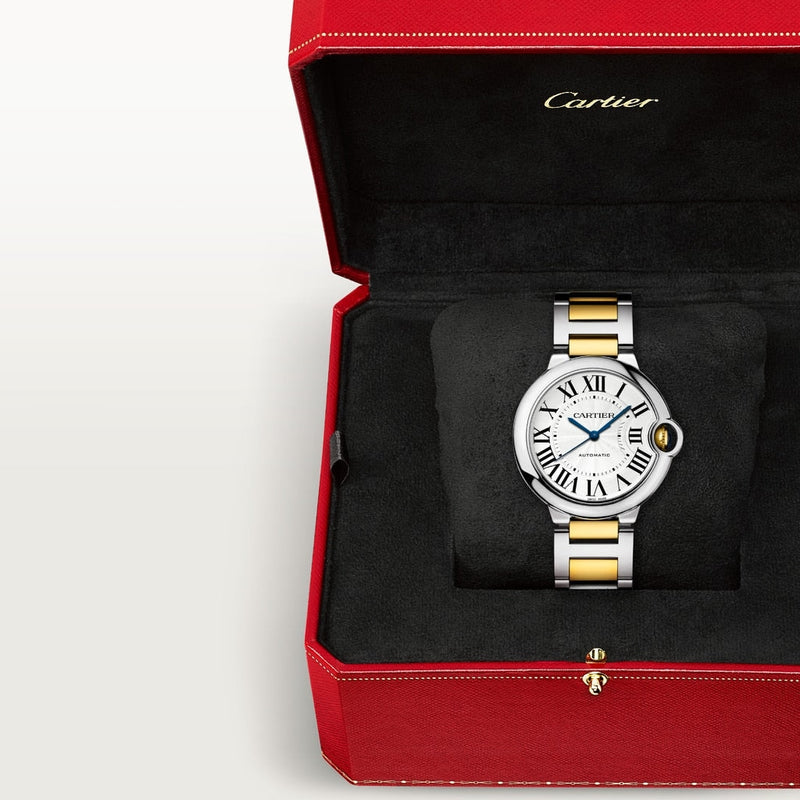  Shop Authentic Cartier Ballon Bleu de Cartier Silver Dial Two Tone Steel Strap Watch for Women - W2BB0030 - Luxxuri