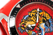  Shop Authentic Gucci Dive Quartz Red Dial Red Rubber Strap Watch For Men - YA136315 - Luxxuri