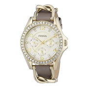  Shop Authentic Fossil Riley White Dial Beige Leather Strap Watch for Women - ES3465 - Luxxuri