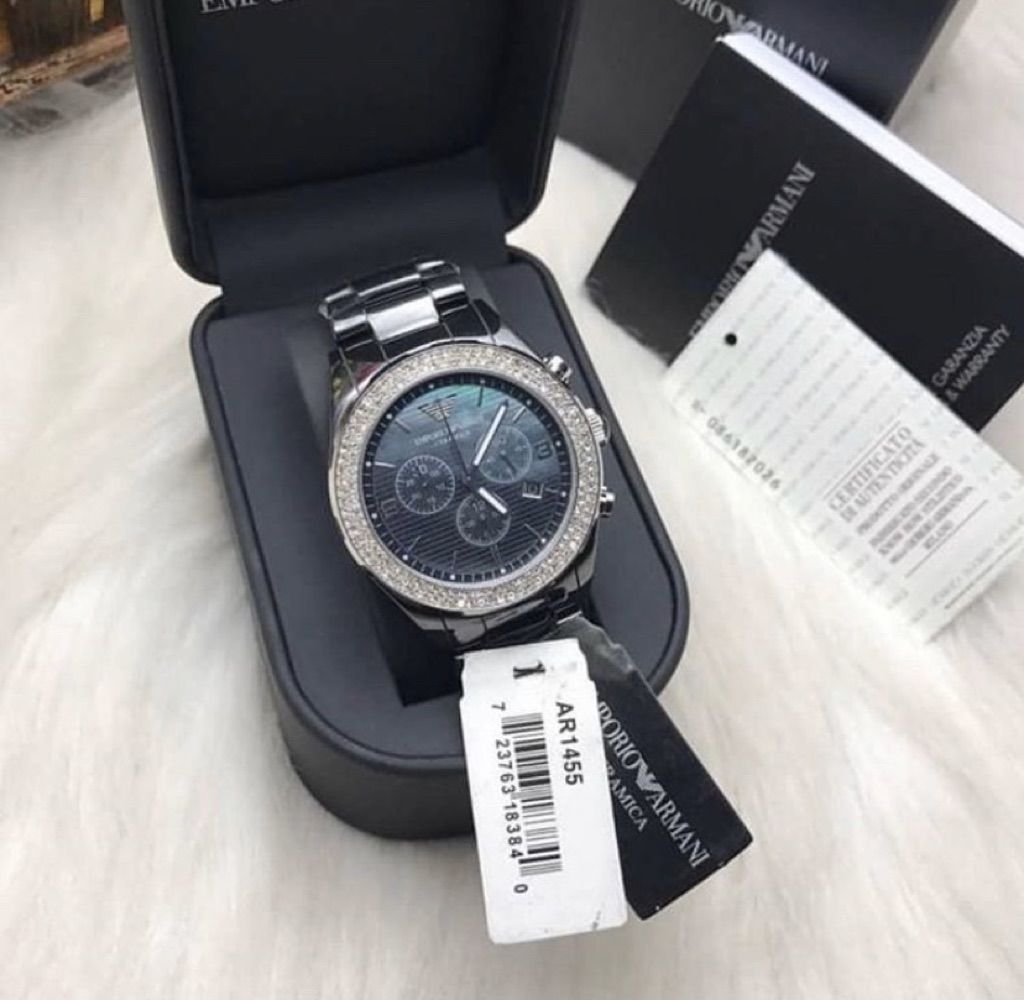  Shop Authentic Emporio Armani Ceramica Black Dial Black Ceramic Strap Watch For Men - AR1455 - Luxxuri
