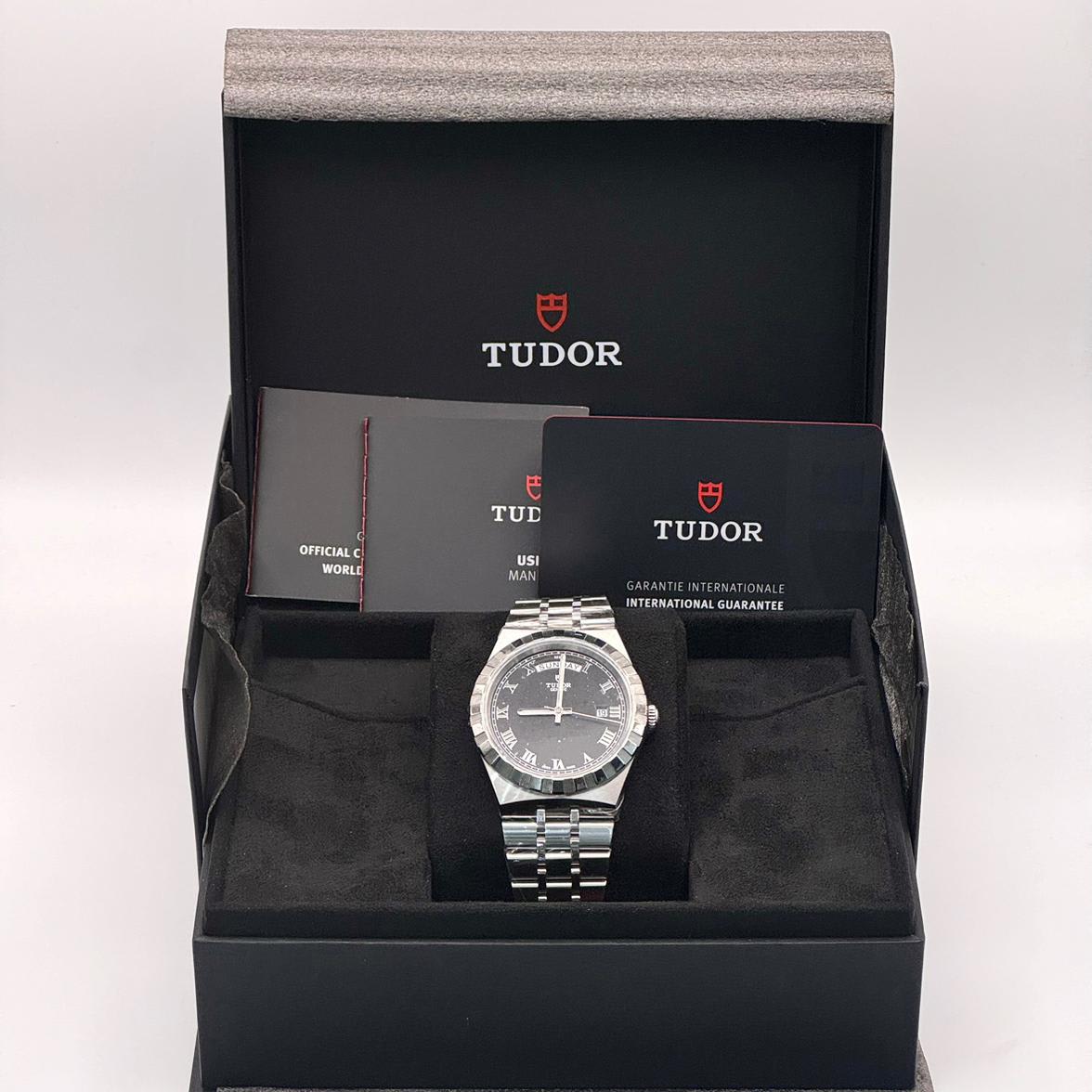 Shop Authentic Tudor Royal Automatic Black Dial Silver Steel Strap Watch for Men - M28600-0003 - Luxxuri