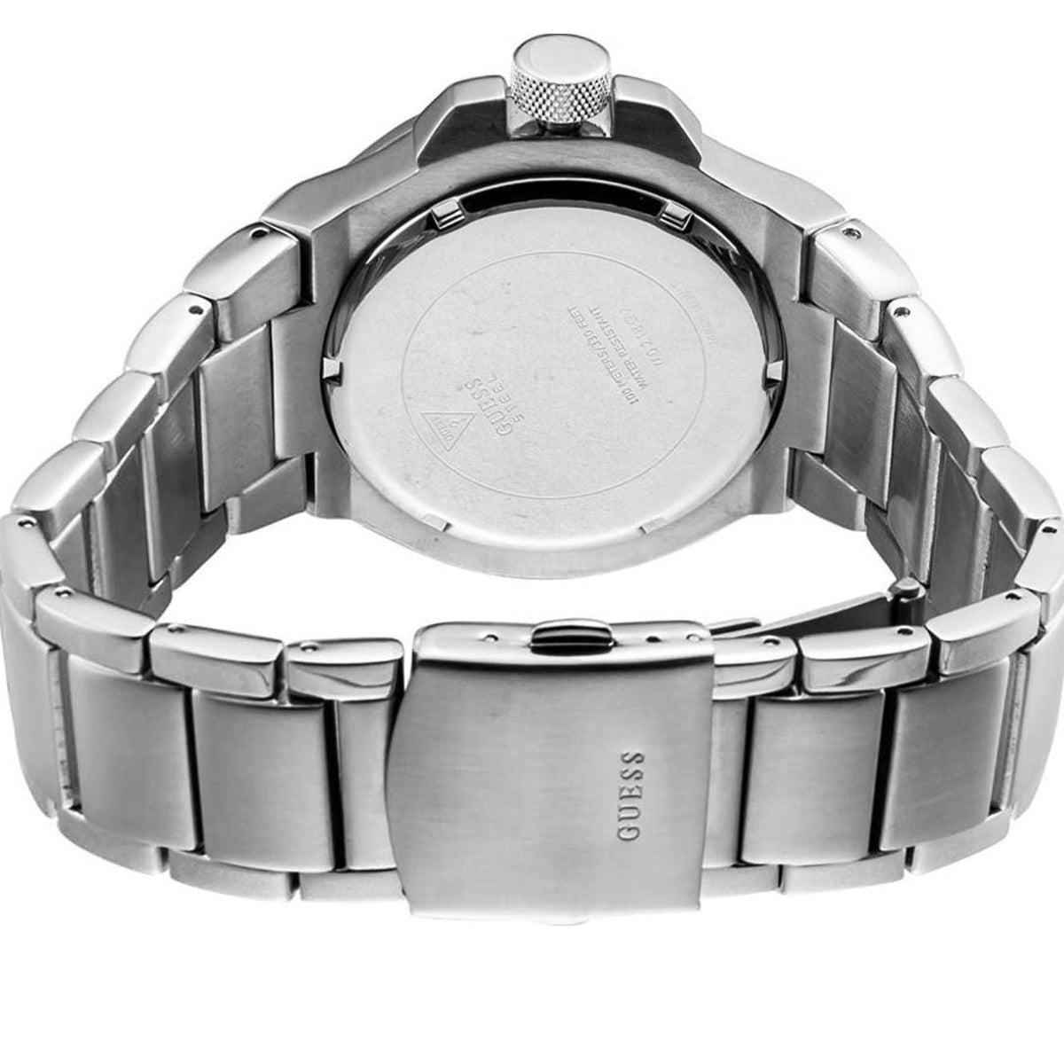  Shop Authentic Guess Rigor Quartz Black Dial Silver Steel Strap Watch For Men - W0218G2 - Luxxuri