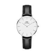  Shop Authentic Daniel Wellington Classic Petite York White Dial Black Leather Strap Watch For Women - DW00100188 - Luxxuri