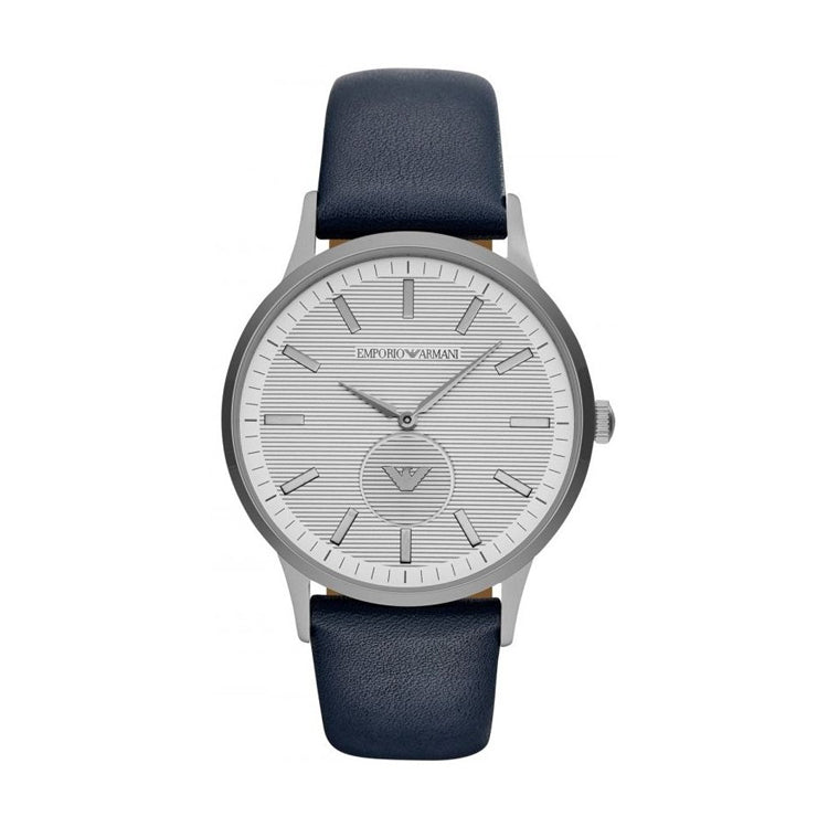  Shop Authentic Emporio Armani Renato White DIal Blue Leather Strap Watch For Men - AR11119 - Luxxuri