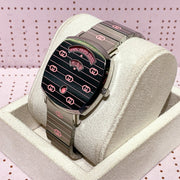  Shop Authentic Gucci Grip Quartz Silver Dial Silver Steel Strap Watch For Women - YA157438 - Luxxuri