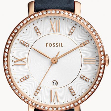  Shop Authentic Fossil Jacqueline White Dial Blue Leather Strap Watch for Women - ES4291 - Luxxuri