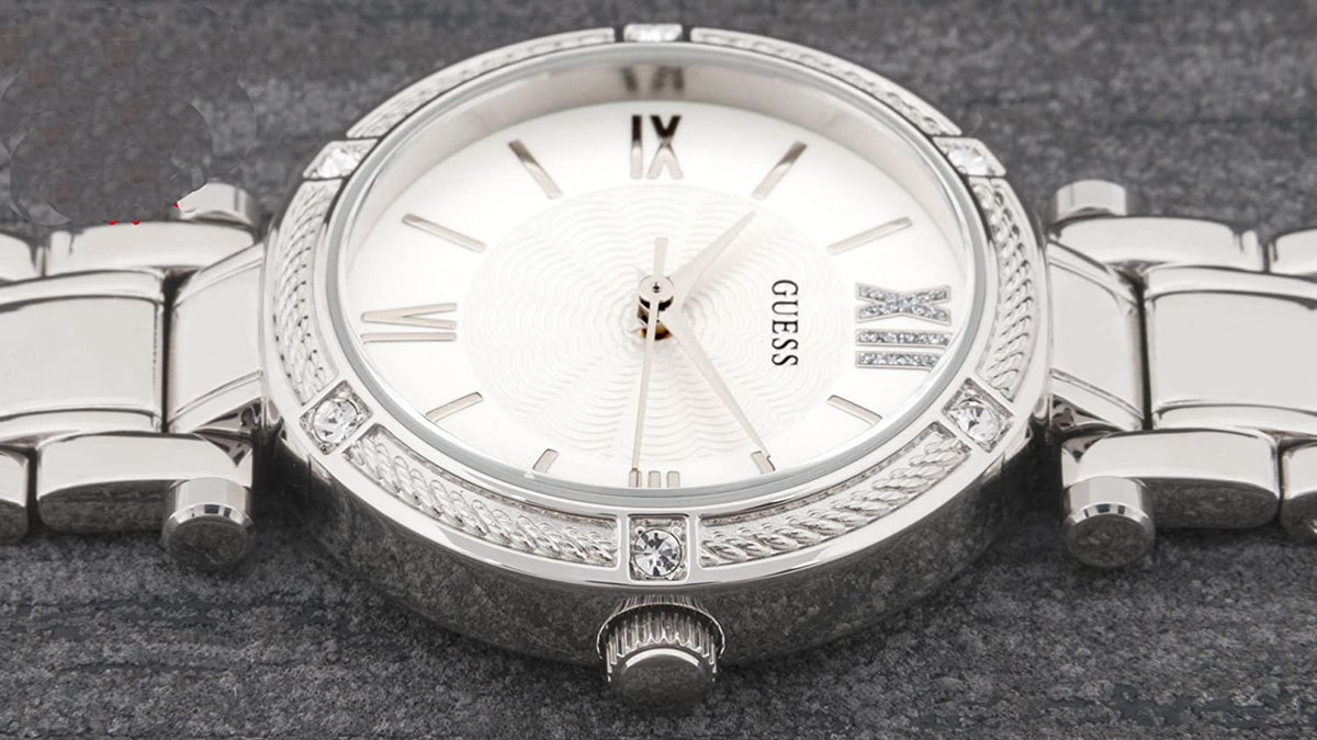  Shop Authentic Guess Park Ave White Dial Silver Steel Strap Watch for Women - W0767L1 - Luxxuri