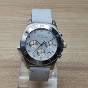  Shop Authentic Marc Jacobs Blade White Dial White Leather Strap Watch for Women - MBM1187 - Luxxuri