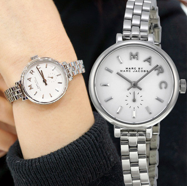  Shop Authentic Marc Jacobs Sally White Dial Silver Steel Strap Watch for Women - MBM8642 - Luxxuri