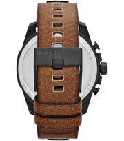  Shop Authentic Diesel Mega Chief Quartz Black Dial Two Tone Leather Strap Watch For Men - DZ4305 - Luxxuri