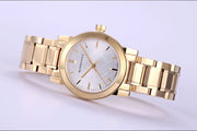  Shop Authentic Burberry Heritage White Dial Gold Steel Strap Watch for Women - BU9203 - Luxxuri