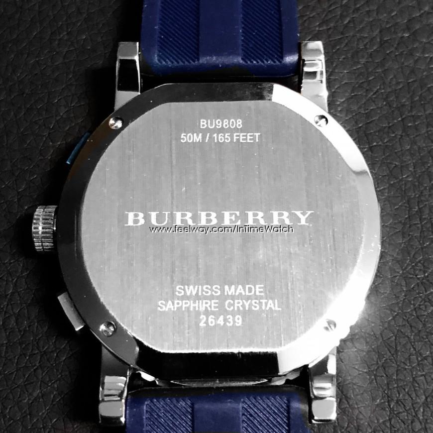  Shop Authentic Burberry City Sport Chronograph White Dial Blue Rubber Strap Watch For Men - BU9808 - Luxxuri