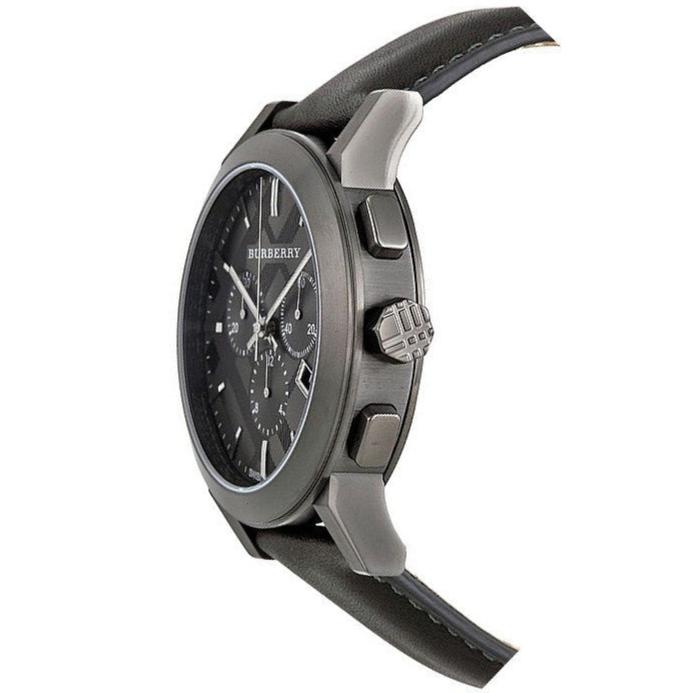  Shop Authentic Burberry The City Black Dial Black Leather Strap Watch for Men - BU9364 - Luxxuri