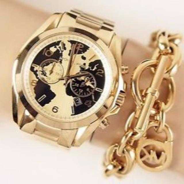  Shop Authentic Michael Kors Bradshaw Stop Hunger Black Gold Dial Gold Steel Strap Watch for Women - MK6272 - Luxxuri