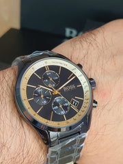 Shop Authentic Hugo Boss Grand Prix Black Dial Black Steel Strap Watch for Men - 1513578 - Luxxuri
