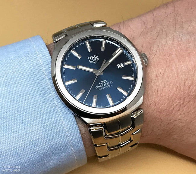  Shop Authentic Tag Heuer Link Automatic Blue Dial Silver Steel Strap Watch for Men - WBC2112.BA0603 - Luxxuri